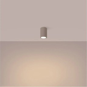 Кафяво-сив метален прожектор ø 6,5 cm Gleam – Sollux