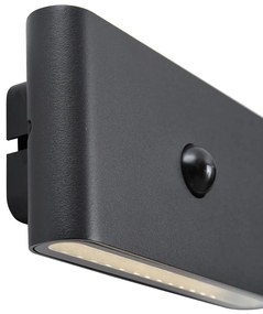 Стенна лампа черна Lux сензор магнитна вкл. LED акумулаторна - Batt