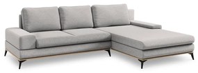 Светлосив ъглов разтегателен диван , десен ъгъл Planet - Windsor &amp; Co Sofas