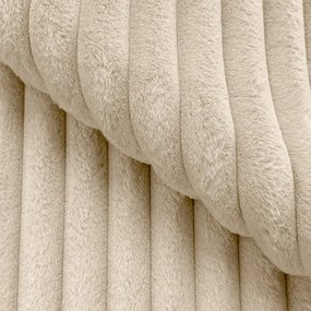 Кремав сгъваем/с място за съхранение ъглов диван от рипсено кадифе (U форма) Sarina – Ropez