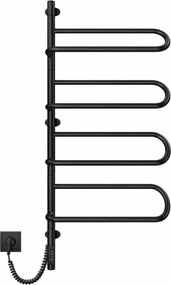 Електрически въртящ се сушилник за кърпи ELECTRA 120W/230V 100x44,5 cm неръждаема стомана/черен ляв