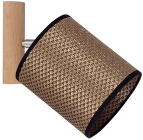 Spot-Light 2017400711553 - Стенно точково осветително тяло BENITA 1xE27/25W/230V дъб