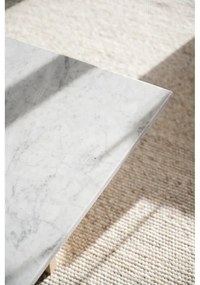 Бяла мраморна масичка за кафе 90x90 cm Brooksville - Rowico