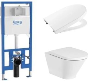 Комплект за WC Duplo S 90 mm 4 в 1 The Gap Round Rimless (бутон по избор) (A8900A0020 + 3460NL000 + A801D12001)