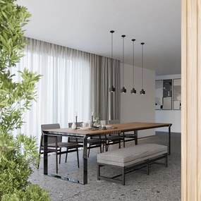 Черна висяща лампа ø 12 cm Alastro - Sollux