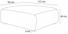 Сива табуретка Jeanne - Bobochic Paris