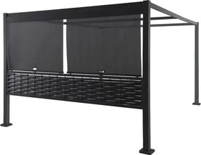 Комплект щори за беседка Hesperide Zalya, Цвят Шисти, 4x3 m