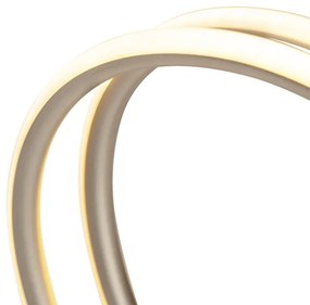 Дизайнерски таванен аплик стомана с LED 3-степенна димируема - Rowan