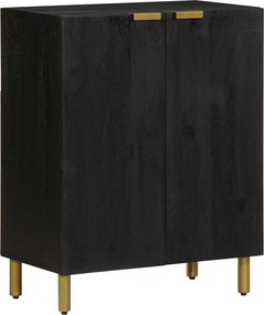 4017650 vidaXL Сайдборд, черен, 60x33x75 см, инженерно дърво