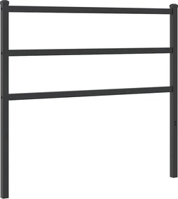 355394 vidaXL Метална резервна табла за легло, черна, 100 см