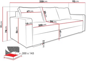 Разтегателен диван Beno-Gkri