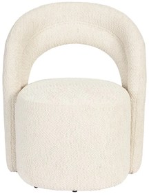 Кремаво въртящо се кресло от букле Seina – Dutchbone