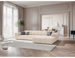 Кремав ъглов диван (десен ъгъл) Chicago - Cosmopolitan Design