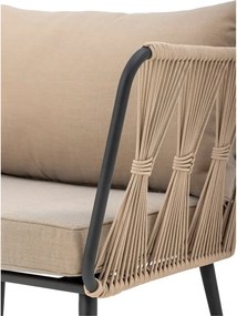 Бежов тапициран градински фотьойл Pavone - Bloomingville