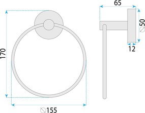 Закачалка за баня Ring 6610 Modern Copper