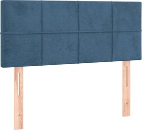 346030 vidaXL Горна табла за легло, тъмносиня, 90x5x78/88 см, кадифе
