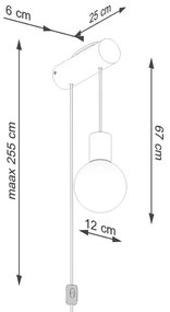 Стенна лампа естествена Arcadia – Sollux