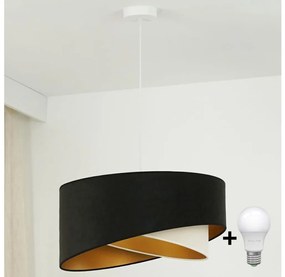 Brilagi - LED Пендел LYRA 1xE27/15W/230V черен/кремав/златист