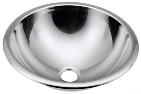 Кръгла мивка от неръждаема стомана в сребристо ø 40,5 cm – Sapho