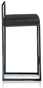 Черен бар стол от имитация на кожа (височина на седалката 65 cm) Dodo – Tomasucci