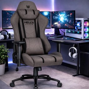 Ергономичен геймърски стол HC-1013 - сиво покритие от висококачествен плат