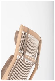 Фотьойл с масивна дъбова конструкция и седалка от кафява биволска кожа Dedo - Gazzda