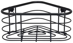 Черен ъглов рафт за душ Trestina, 25 x 11 cm - Wenko