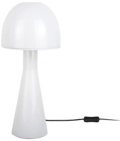 Бяла настолна лампа със стъклен абажур (височина 45 cm) Bombin – Leitmotiv