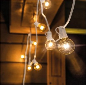 Brilagi - LED външна декоративна гирлянда GIRLANDA 10xE12 8m бяла IP44 топла бяла светлина