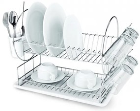 G-Сушилник за чинии на 2 етажа, прозрачен (71021S-1-T)