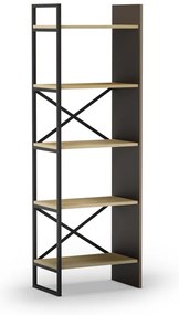 Етажерка за книги в дъбов декор в естествен цвят 58x175 cm Ara - Marckeric