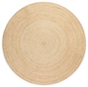 Двустранен ютен кръгъл килим в естествен цвят ø 140 cm Braided Ivory – Hanse Home