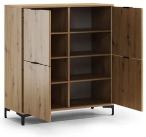 Скрин ЛАНА K-100 Дъб Артисан - СТОЯЩ ШКАФ С 4 ВРАТИ