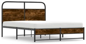 4100372 vidaXL Рамка за легло без матрак 120x200 см опушен дъб инженерно дърво