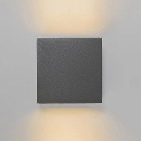 Външна стенна лампа тъмно сива IP54 с LED 2-светлина - Otan