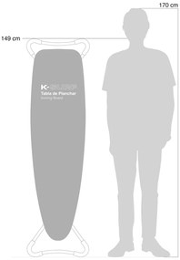 Дъска за гладене 130x37 cm K-Surf Salvia Tube – Rolser