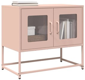 853333 vidaXL ТВ шкаф Pink 68x39x60,5 cm Студено валцувана стомана