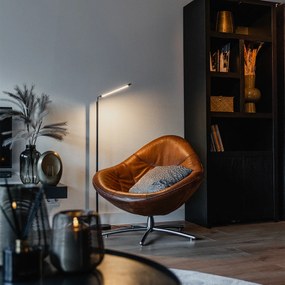 Модерна подова лампа черна с LED с сензорен димер - Berdien