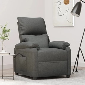 3073824 vidaXL Електрически наклоняем стол, тъмносив, текстил