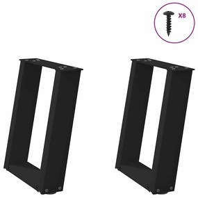 Sonata H Крака за холна маса с U-образна 2 бр черни 28x(42-43)см стомана