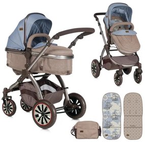 Комбинирана детска количка AURORA Lorelli - Beige&Blue Maps