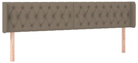 3119130 vidaXL Горна табла за легло, таупе, 203x16x78/88 см, плат