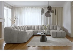 Светлосив ъглов диван (ляв ъгъл/U форма) Shell – Miuform