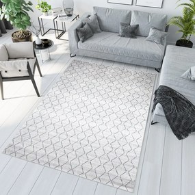 Светлосив модерен килим със семпъл модел Ширина: 140 см | Дължина: 200 см