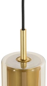 Модерна златна висяща лампа за 1-фазна релсова система - Iconic Lloyd