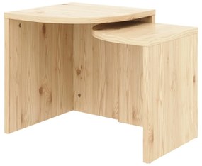 Масички за кафе в комплект 2 бр. от масивен бор в естествен цвят Combine – Karup Design