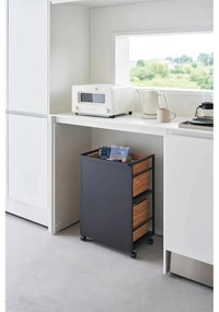 Черен метален подвижен стелаж 42x60 cm Tower – YAMAZAKI