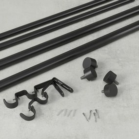 Стоманен разтегателен двоен корниз 305 - 457 cm Cappa - Umbra