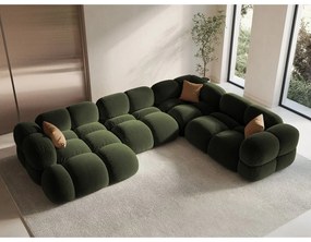 Зелен кадифен ъглов диван (десен ъгъл/U форма) Loretto – Cosmopolitan Design