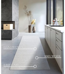 Бяла ръчно изработена вълнена пътека 80x200 cm Francois – Villeroy&amp;Boch